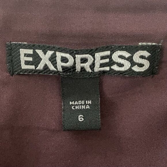 Express Burgundy Fringe Skirt - Picture 5 of 7